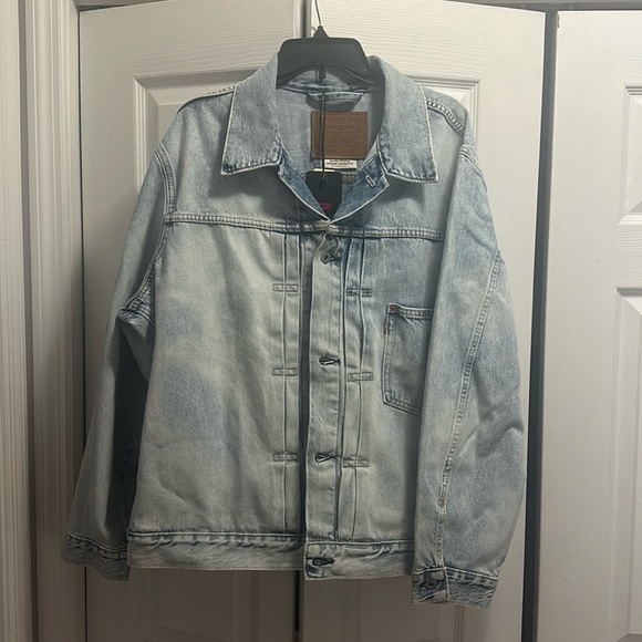 Unique Levi’s Denim Jacket Light Blue Size X-Large XL - Picture 1 of 5